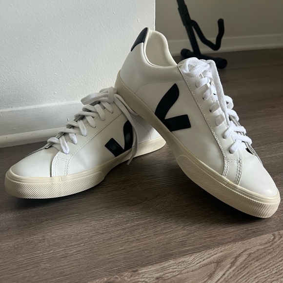 Veja Esplar Leather White Black Sneakers Eur 41 - Picture 2 of 7